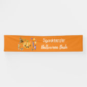 Pumpkin Spooktacular Halloween Bash Sinaasappel Spandoek (Horizontaal)