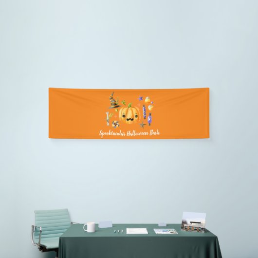 Pumpkin Spooktacular Halloween Bash Sinaasappel Spandoek (Beurs)