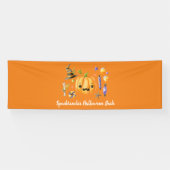 Pumpkin Spooktacular Halloween Bash Sinaasappel Spandoek (Horizontaal)