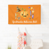 Pumpkin Spooktacular Halloween Bash Sinaasappel Spandoek (Insitu)