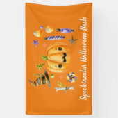 Pumpkin Spooktacular Halloween Bash Sinaasappel Spandoek (Verticaal)