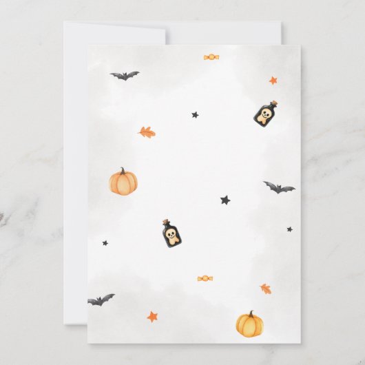 Pumpkin Spooktacular Halloween Party Kaart (Achterkant)