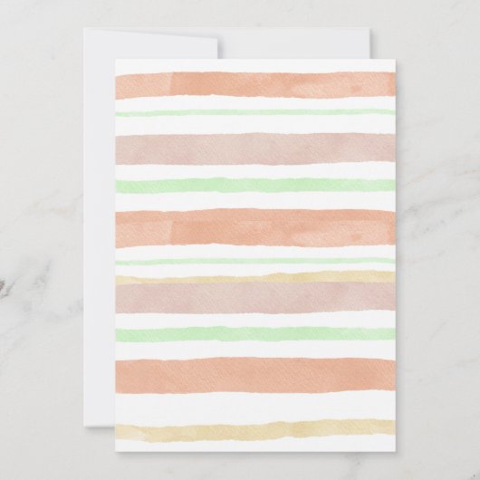 Pumpkin Spooky Party gestreepte verjaardag Kaart (Achterkant)