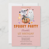 Pumpkin Spooky Party Verjaardag Kaart (Voorkant)