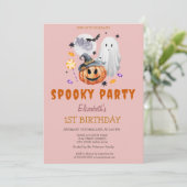 Pumpkin Spooky Party Verjaardag Kaart (Staand voorkant)