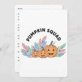 Pumpkin Squad Halloween Flat Kaart | 12,7 cm x 17, (Voorkant / Achterkant)