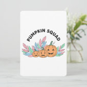 Pumpkin Squad Halloween Flat Kaart | 12,7 cm x 17, (Staand voorkant)