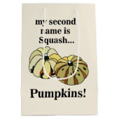 Pumpkin Squash Funny Pumpkins Medium Cadeauzakje (Achterkant)