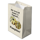 Pumpkin Squash Funny Pumpkins Medium Cadeauzakje (Achterkant Gekanteld)