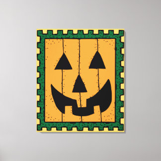Pumpkin Stamp Canvas Afdruk