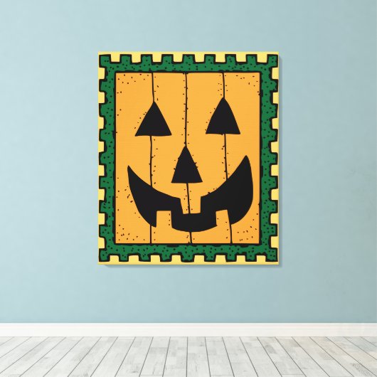Pumpkin Stamp Canvas Afdruk (Insitu (Houten vloer))