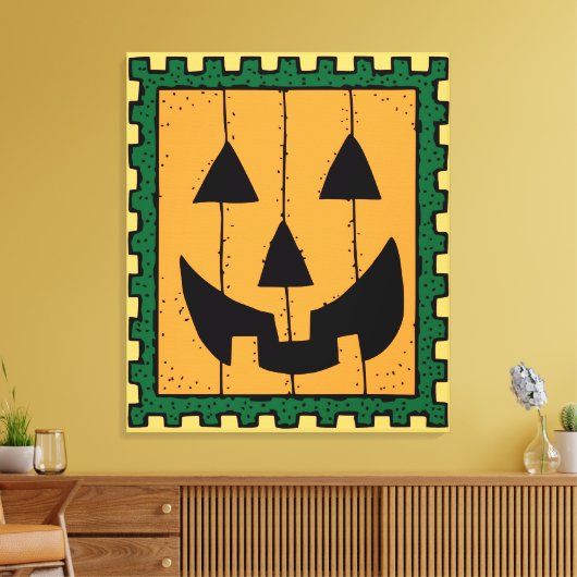 Pumpkin Stamp Canvas Afdruk (Insitu (Woonkamer))