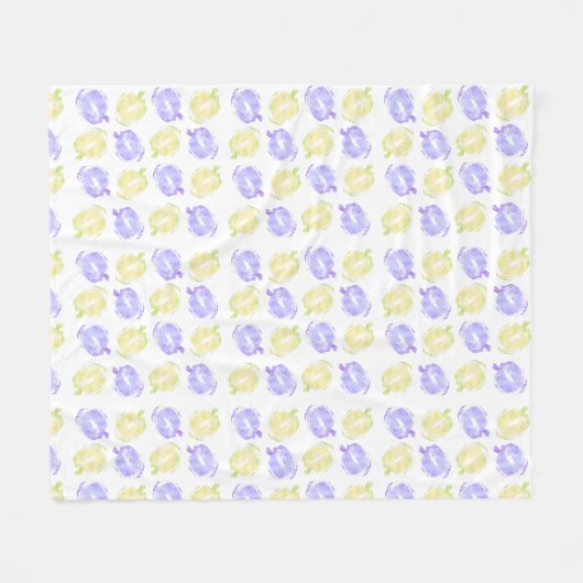 Pumpkin Stamps Hand Painted Halloween Pattern Fleece Deken (Voorkant (Horizontaal))