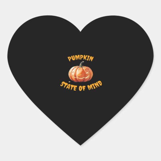 Pumpkin State of Mind - Halloween Classic T-Shirt Hart Sticker (Voorkant)