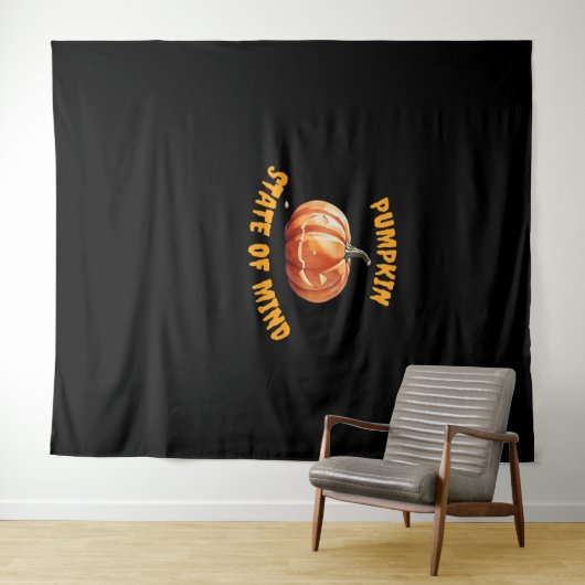 Pumpkin State of Mind - Halloween Classic T-Shirt Wandkleed (In Situ (horizontaal))