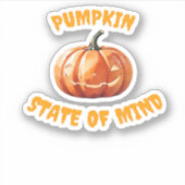 Pumpkin State of Mind - Halloween Overhemden Sticker (Voorkant)