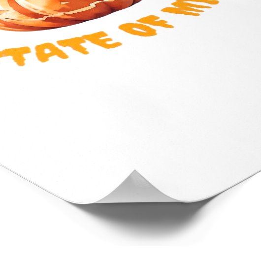 Pumpkin State of Mind - Halloween Oversized T-Shir Poster (Hoek)