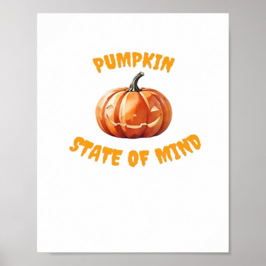 Pumpkin State of Mind - Halloween Oversized T-Shir Poster (Voorkant)