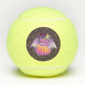 Pumpkin Suit Paars Bat Night Fog Art Tennisballen (Voorkant)