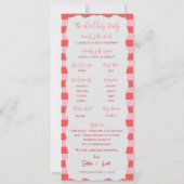 Pumpkin & Sunflower Fall Wedding Program Card Kaart (Achterkant)