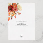 Pumpkin & Sunflower Friendsgiving Folie Uitnodiging (Achterkant)