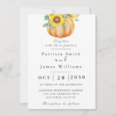 Pumpkin Sunflower Weddenschap Kaart (Voorkant)