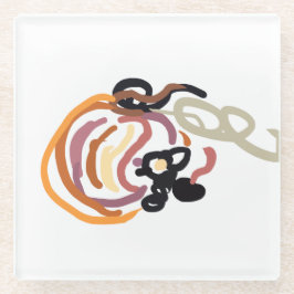 Pumpkin Sunset Autumn cute Glazen Onderzetter