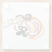 Pumpkin Sunset Autumn cute Glazen Onderzetter (Achterkant)