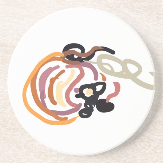 Pumpkin Sunset Autumn cute Zandsteen Onderzetter (Voorkant)