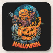 Pumpkin Surprise | Halloween Scarecrow Cork Drink Bier Onderzetter (Voorkant)