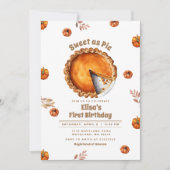 Pumpkin Sweet als Pie Party Verjaardagsuitnodiging Kaart (Voorkant)