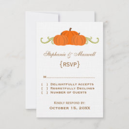 Pumpkin Swirls Fall Wedding Response Kaart