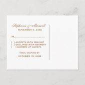 Pumpkin Swirls Fall Wedding RSVP Briefkaart (Achterkant)