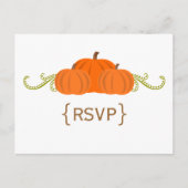 Pumpkin Swirls Fall Wedding RSVP Briefkaart (Voorkant)