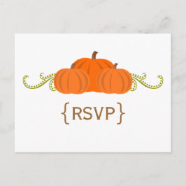 Pumpkin Swirls Fall Wedding RSVP Briefkaart