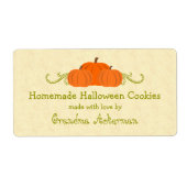 Pumpkin Swirls Halloween Baking Labels (Voorkant)