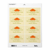 Pumpkin Swirls Halloween Baking Labels (Full Sheet)