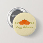 Pumpkin Swirls Halloween Button (Voorkant /achterkant)