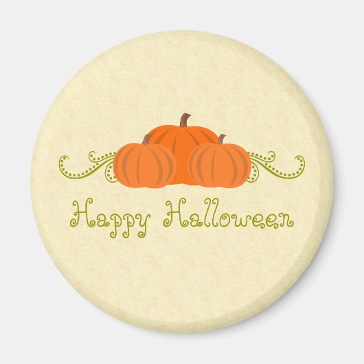 Pumpkin Swirls Halloween Magnet (Voorkant)