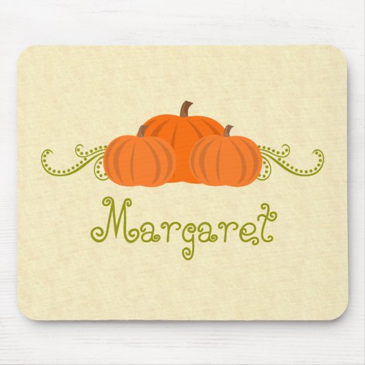 Pumpkin Swirls Halloween Mousepad Muismat (Voorkant)