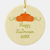 Pumpkin Swirls Halloween Ornament (Voorkant)