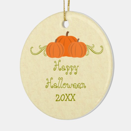 Pumpkin Swirls Halloween Ornament (Links)