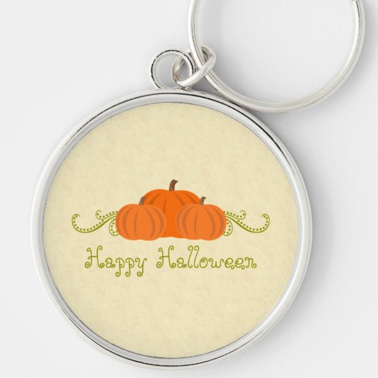 Pumpkin Swirls Halloween Premium Sleutelhanger (Voorkant)