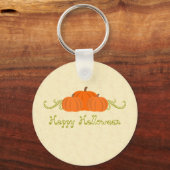 Pumpkin Swirls Halloween Sleutelhanger (Voorkant)