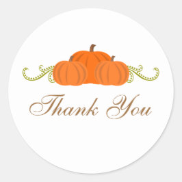 Pumpkin Swirls Herfst Dank u Stickers