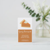 Pumpkin-taart aanpasbare visitekaartjes (Staand voorkant)