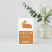 Pumpkin-taart aanpasbare visitekaartjes (Staand voorkant)