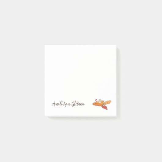 Pumpkin-taart, op maat gesneden notities post-it® notes (Voorkant)