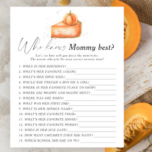 Pumpkin taart - Wie weet mama beste spel