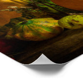 Pumpkin-tabel voor de Herfst in de halloween Autum Poster (Hoek)